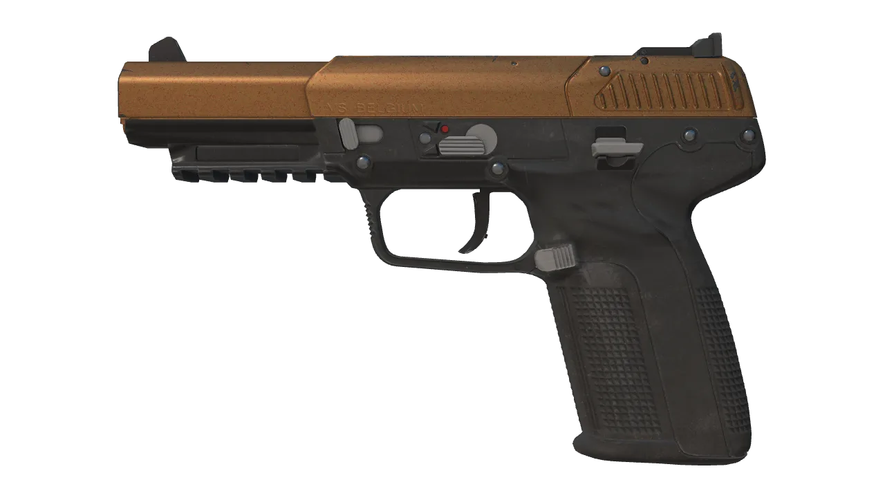 StatTrak™ Five-SeveN | Copper Galaxy (Minimal Wear) — Dust II light, front
