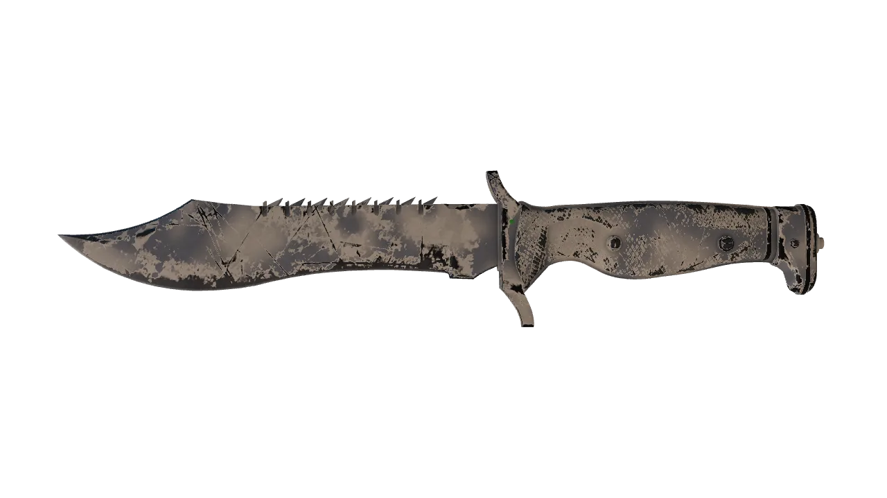 ★ Bowie Knife | Scorched (Well-Worn) — Dust II light, front