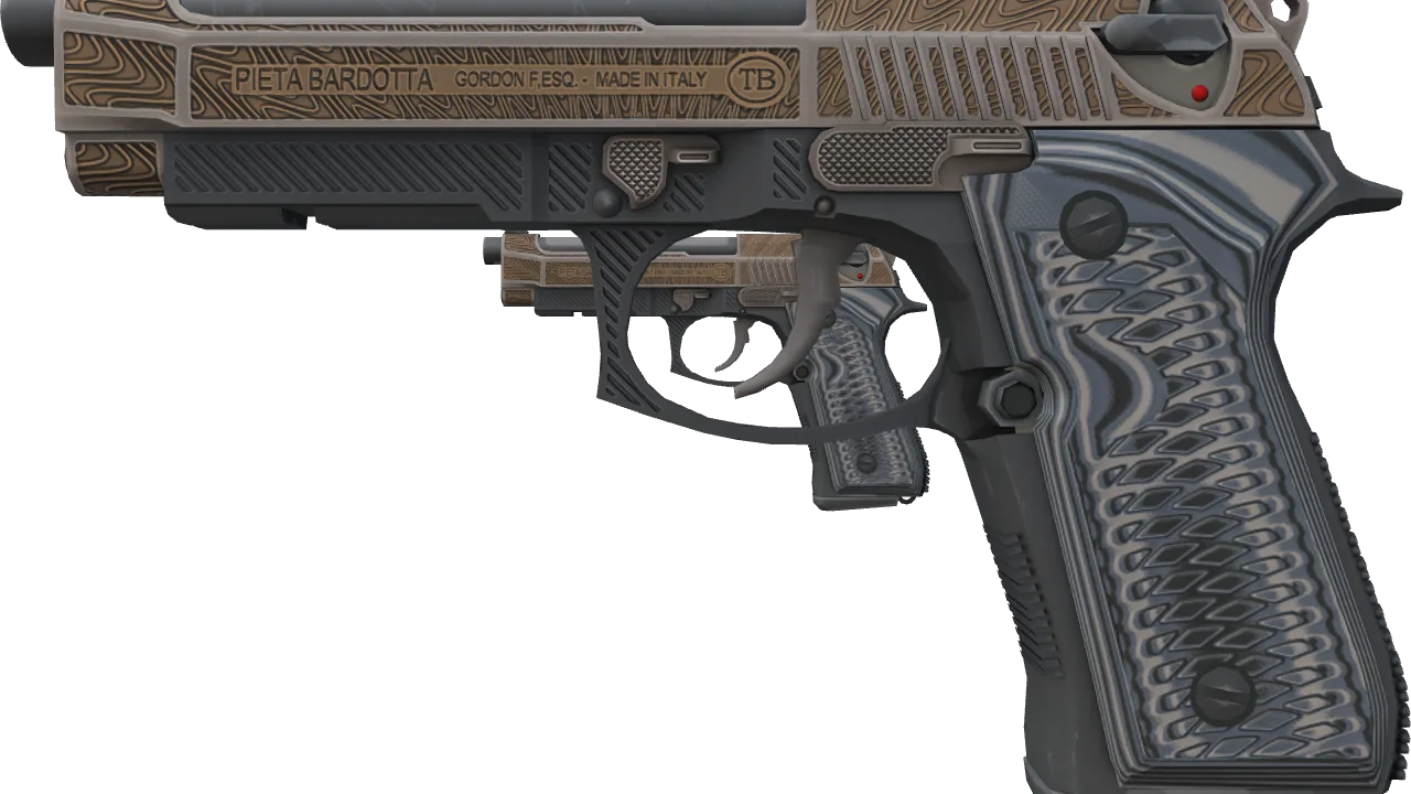 Dual Berettas | Tread (Factory New) — Dust II light, front