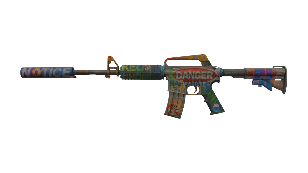 M4A1-S | Imminent Danger (Battle-Scarred) — Dust II light, front