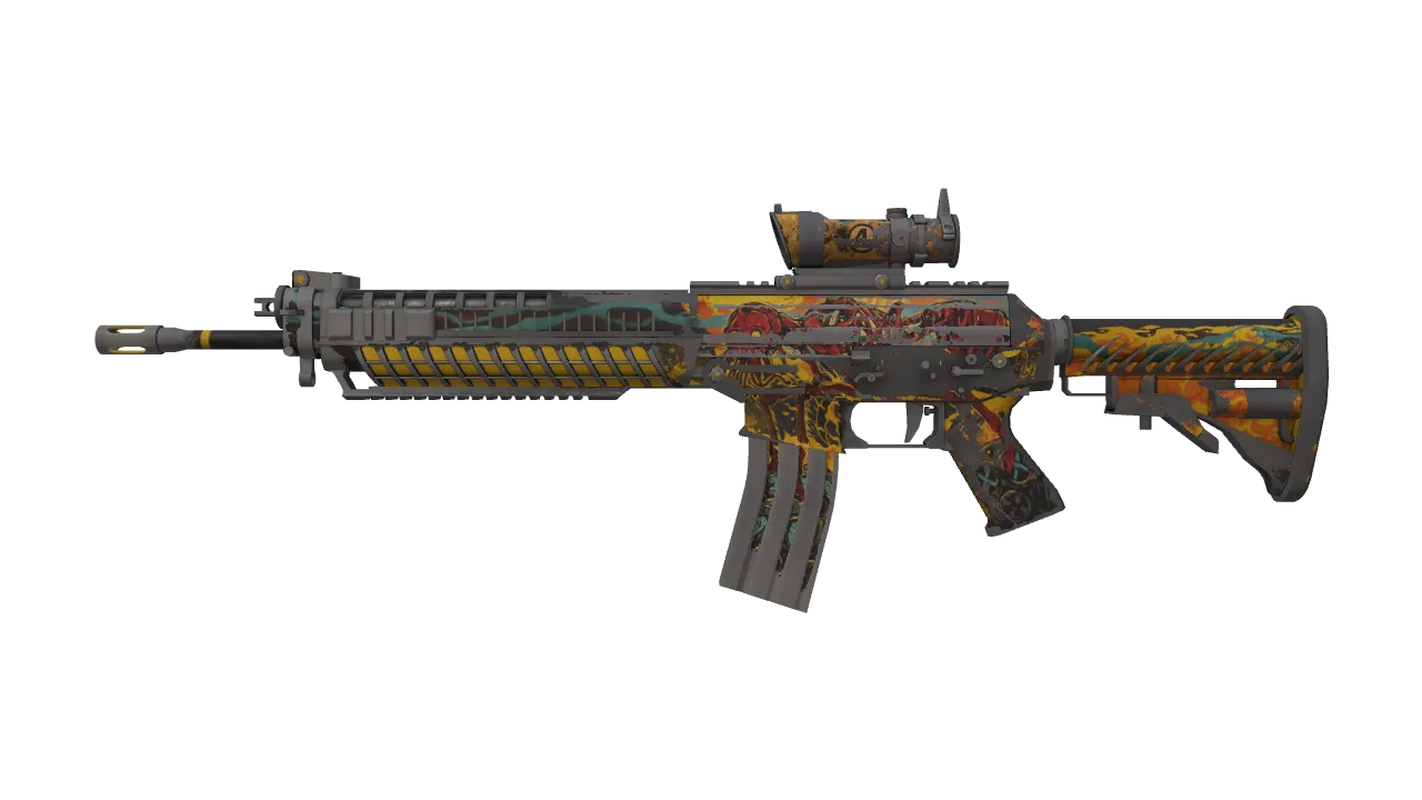 SG 553 | Colony IV (Battle-Scarred) — Dust II light, front