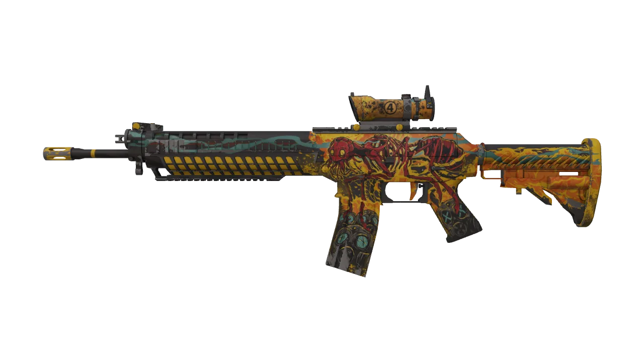 SG 553 | Colony IV (Minimal Wear) — Dust II light, front