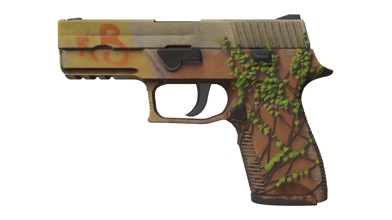 Souvenir P250 | Inferno (Well-Worn) — Dust II light, front
