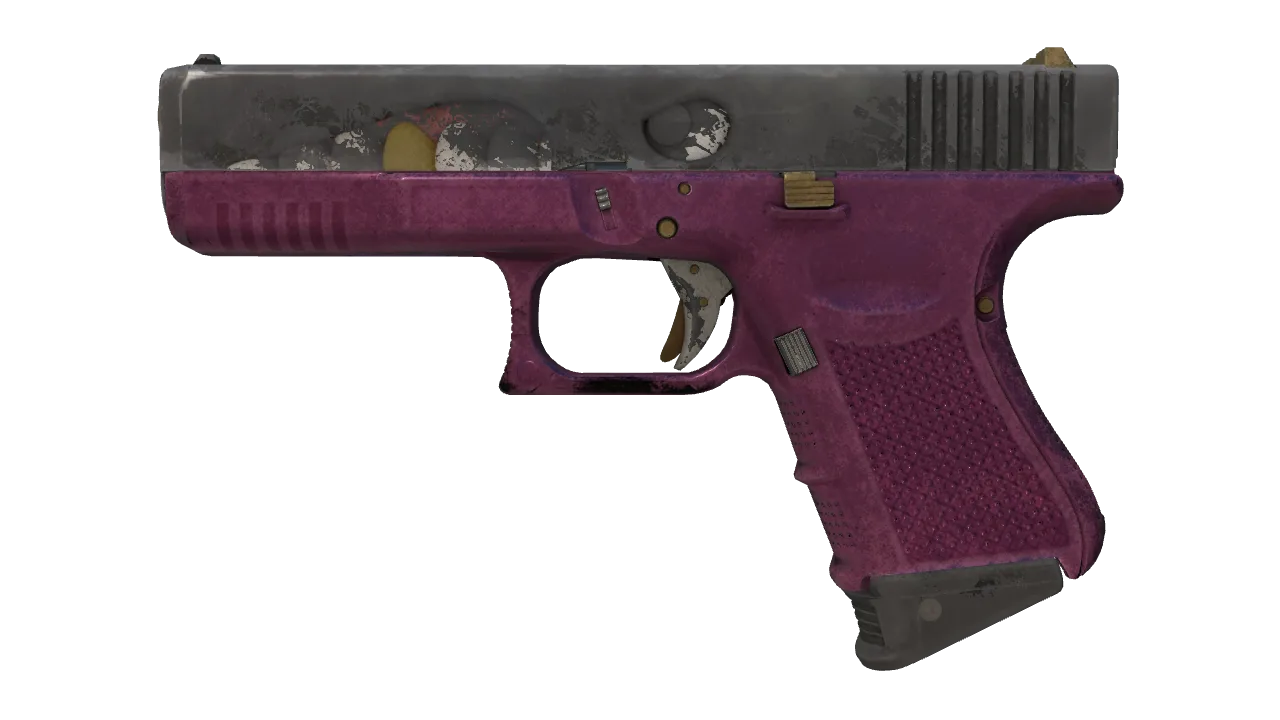 Souvenir Glock-18 | Gold Toof (Battle-Scarred) — Dust II light, front