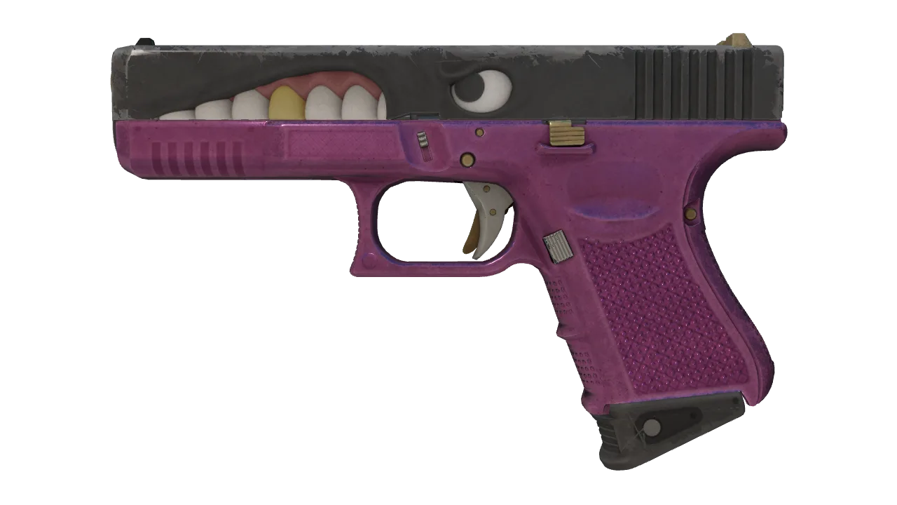 Glock-18 | Gold Toof (Field-Tested) — Dust II light, front