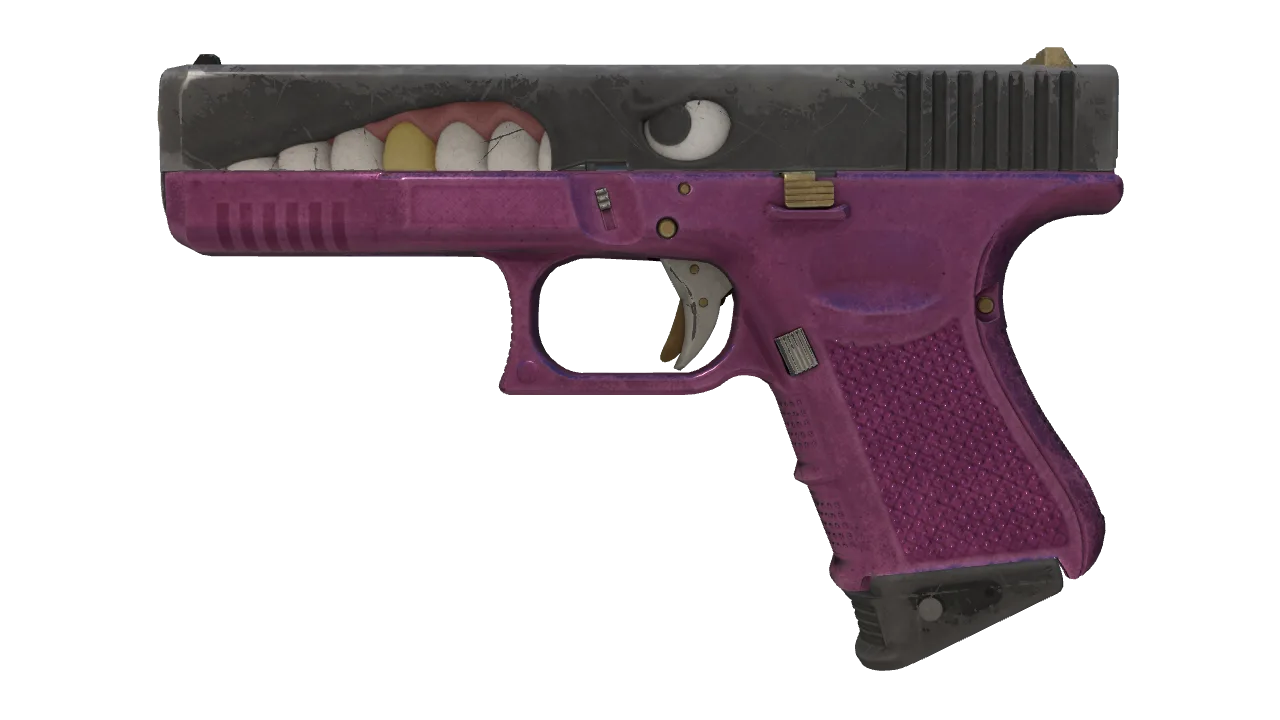 Glock-18 | Gold Toof (Well-Worn) — Dust II light, front