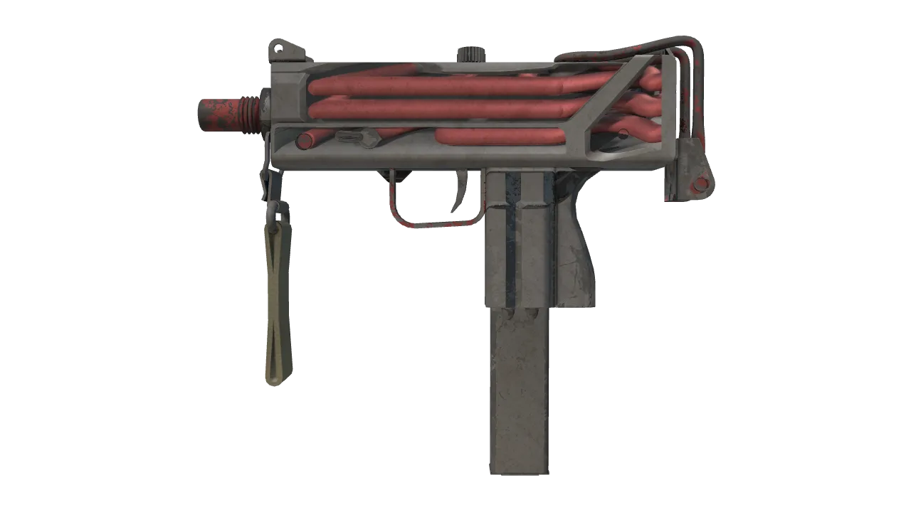 MAC-10 | Pipe Down (Battle-Scarred) — Dust II light, front