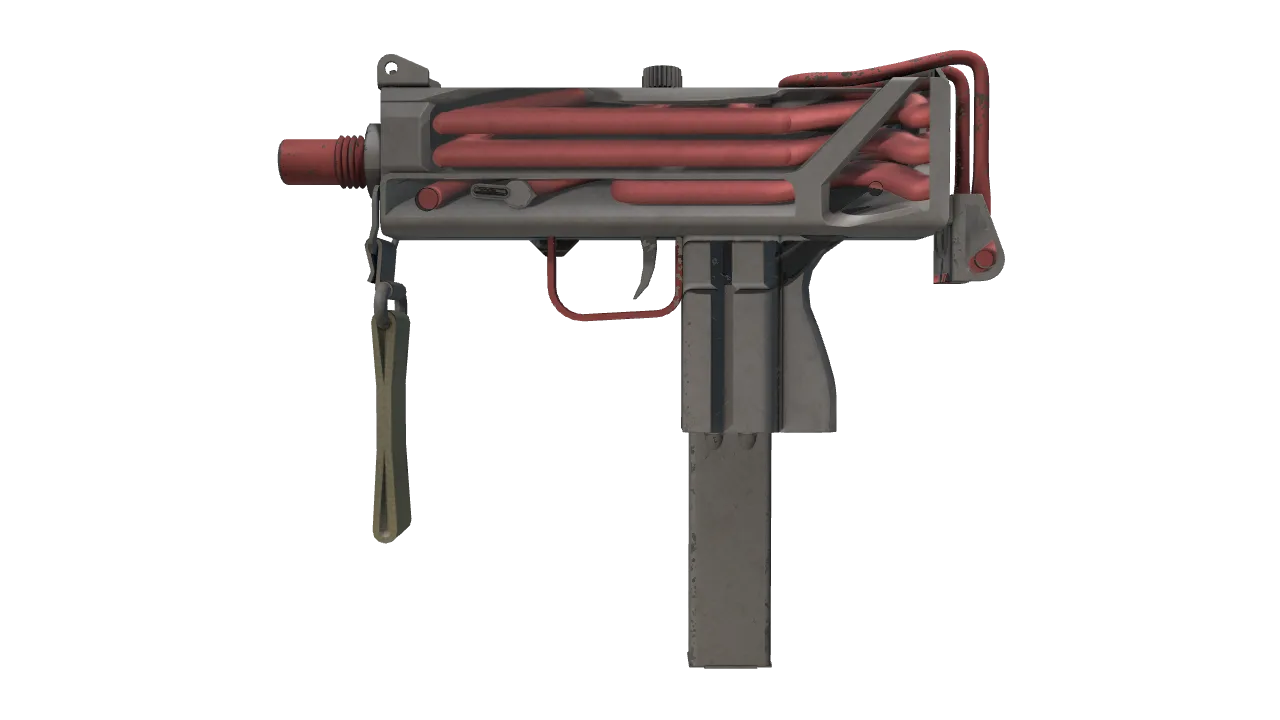 MAC-10 | Pipe Down (Well-Worn) — Dust II light, front