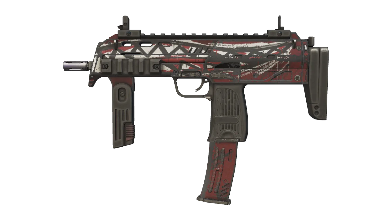 MP7 | Mischief (Battle-Scarred) — Dust II light, front