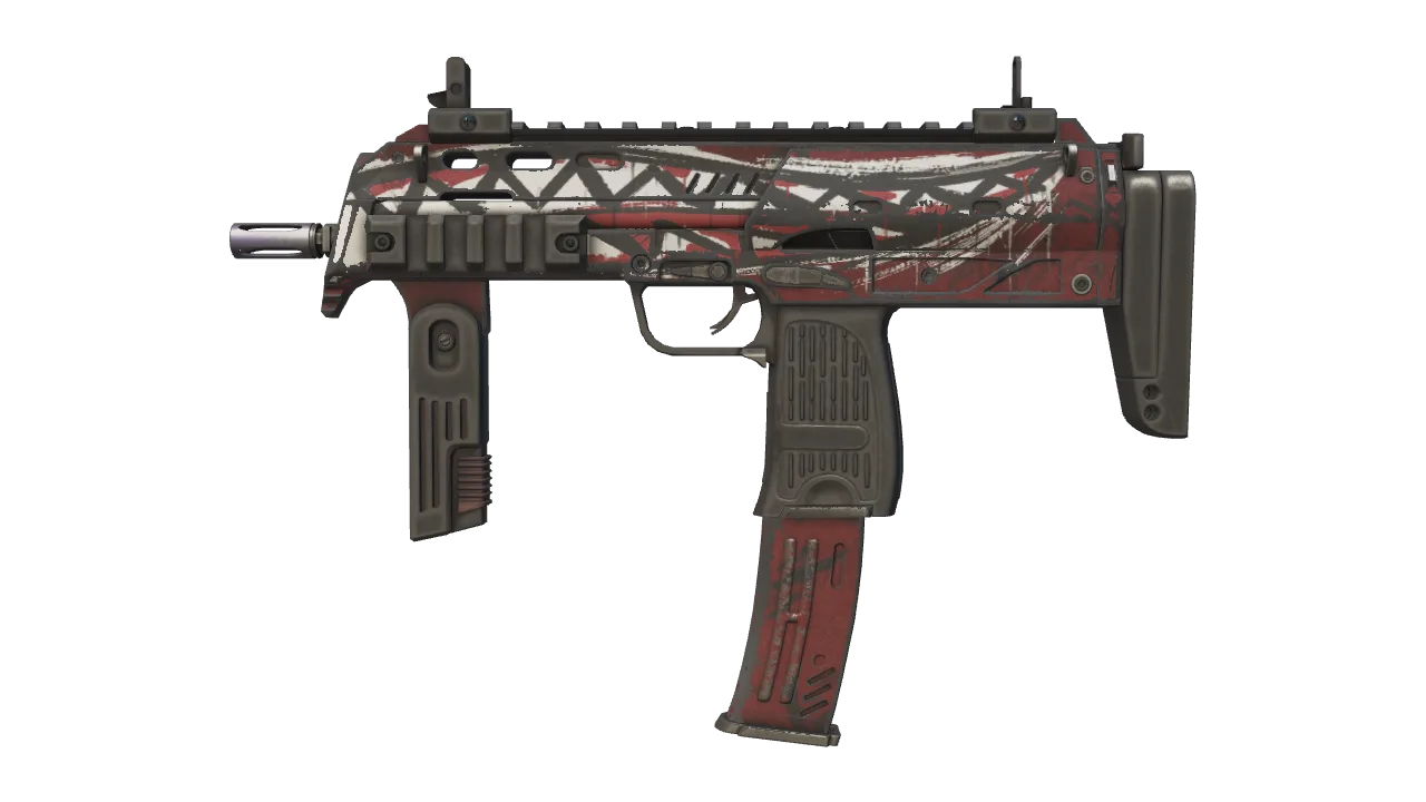 MP7 | Mischief (Well-Worn) — Dust II light, front