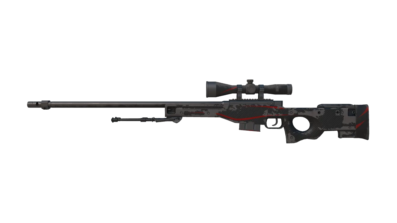 AWP | Redline (Well-Worn) — Dust II light, front