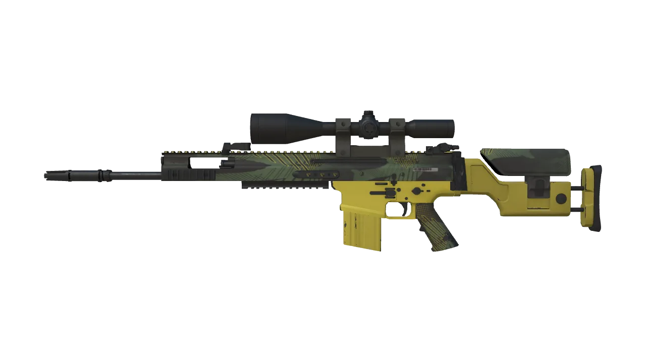 SCAR-20 | Jungle Slipstream (Factory New) — Dust II light, front