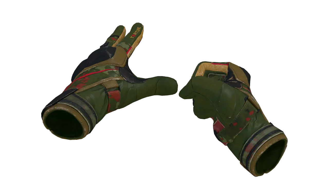 ★ Moto Gloves | 3rd Commando Company (Field-Tested) — Dust II light, front