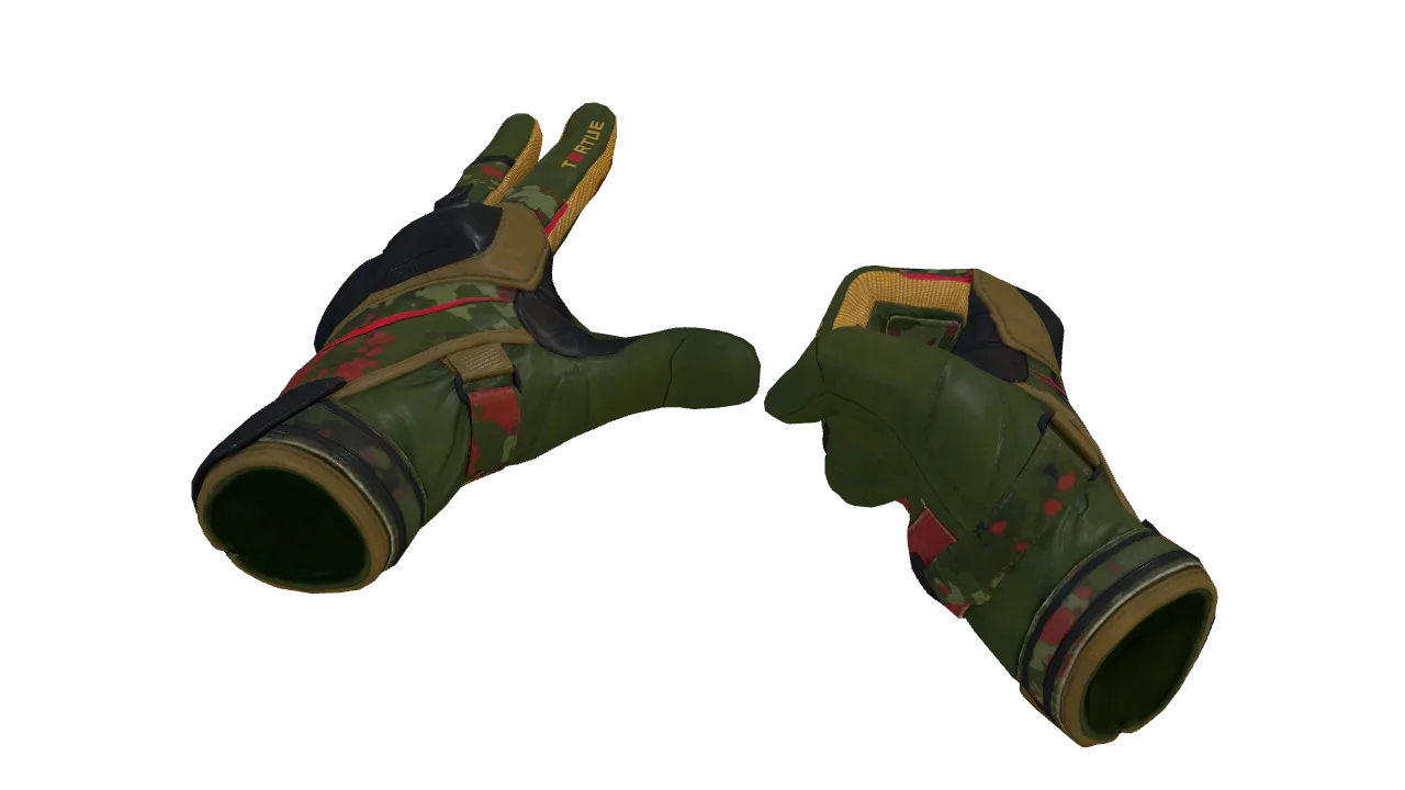 ★ Moto Gloves | 3rd Commando Company (Minimal Wear) — Dust II light, front
