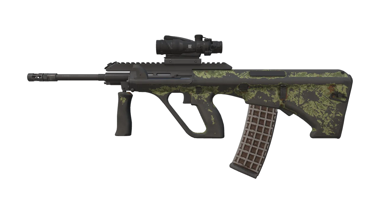 Souvenir AUG | Commando Company (Battle-Scarred) — Dust II light, front