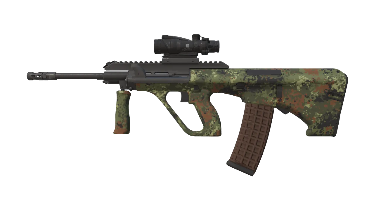 AUG | Commando Company (Factory New) — Dust II light, front