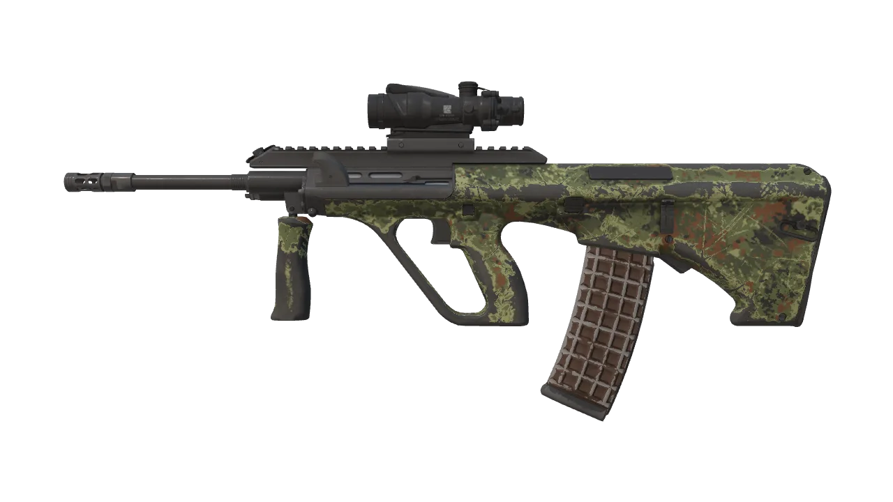 Souvenir AUG | Commando Company (Well-Worn) — Dust II light, front