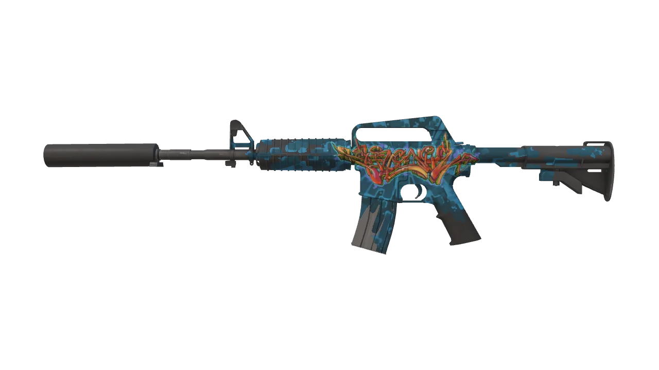Souvenir M4A1-S | Master Piece (Minimal Wear) — Dust II light, front