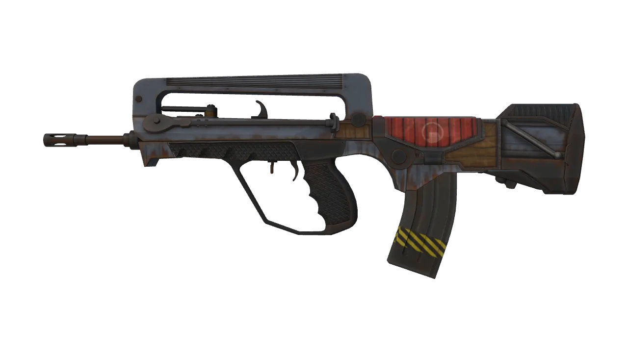 FAMAS | Decommissioned (Minimal Wear) — Dust II light, front