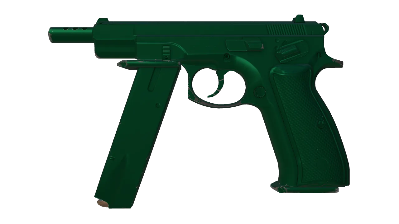 CZ75-Auto | Emerald (Minimal Wear) — Dust II light, front