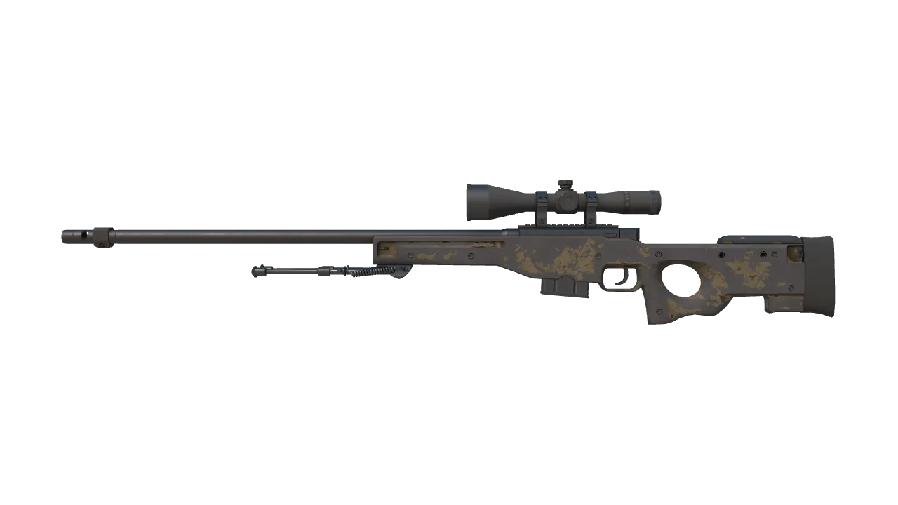 Souvenir AWP | Snake Camo (Battle-Scarred) — Dust II light, front