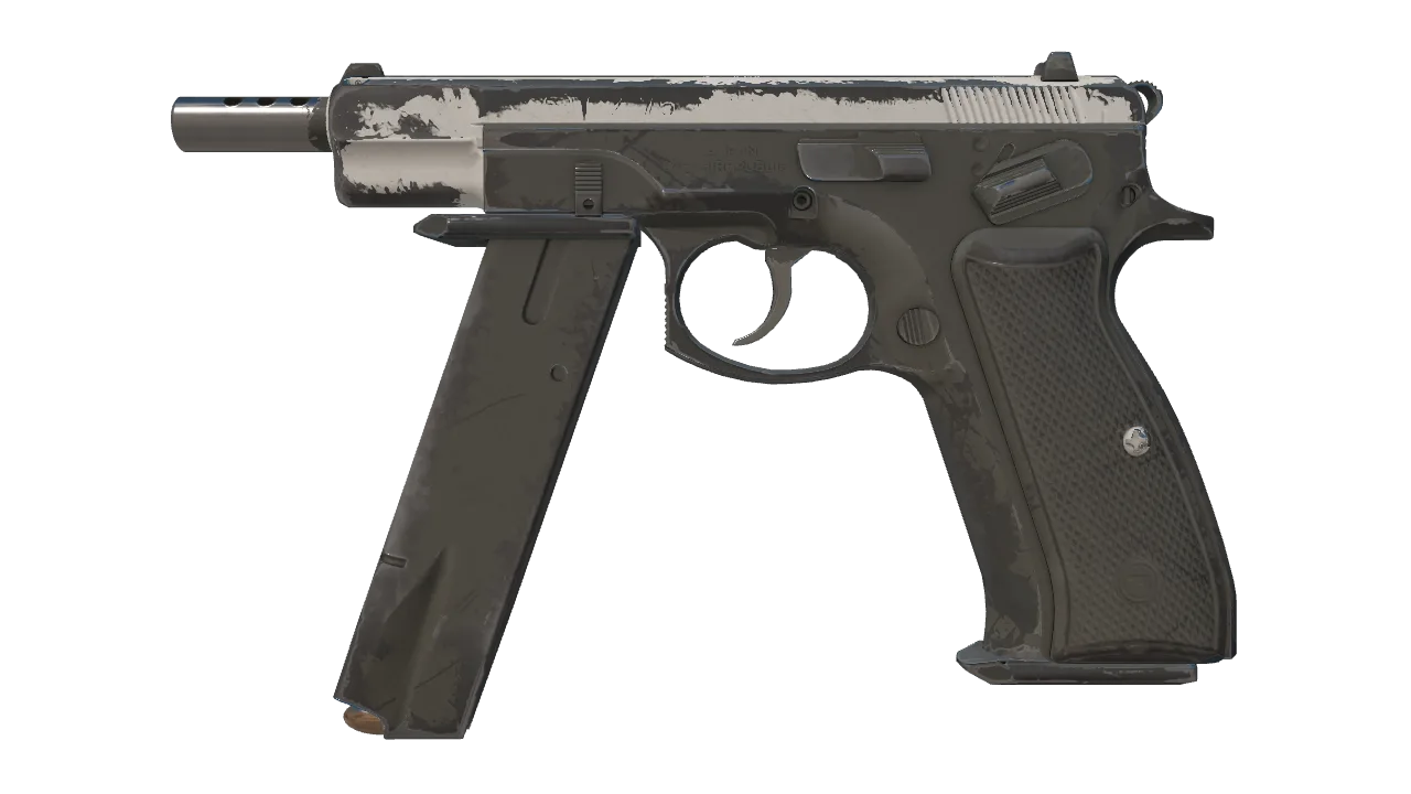 CZ75-Auto | Tuxedo (Well-Worn) — Dust II light, front
