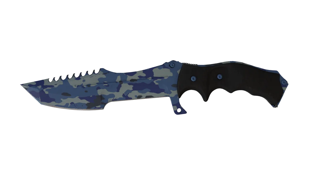 ★ Huntsman Knife | Bright Water (Minimal Wear) — Dust II light, front