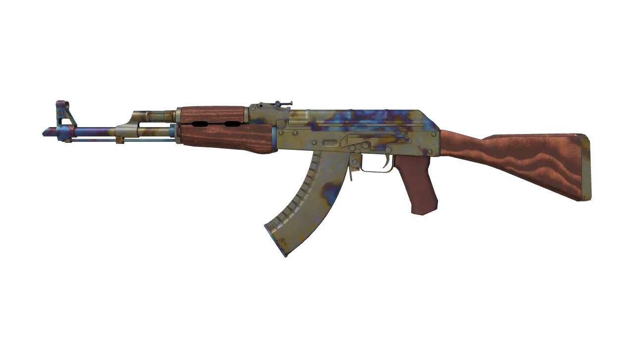 AK-47 | Case Hardened (Field-Tested) — Dust II light, front