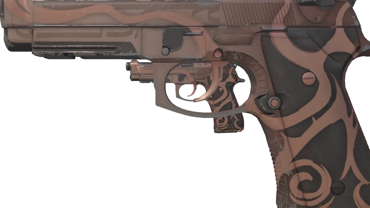 Dual Berettas | Mystic Conjunction (Field-Tested) — Dust II light, front