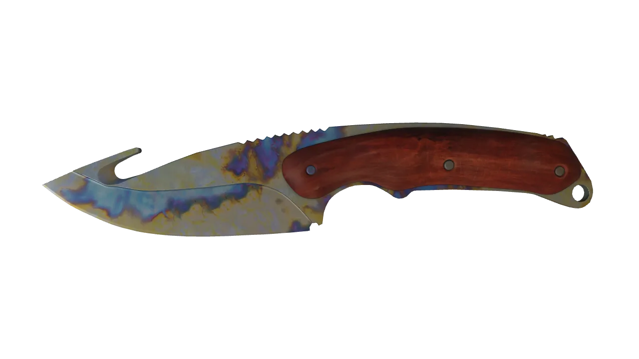 Gut Knife | Case Hardened seed #140, front