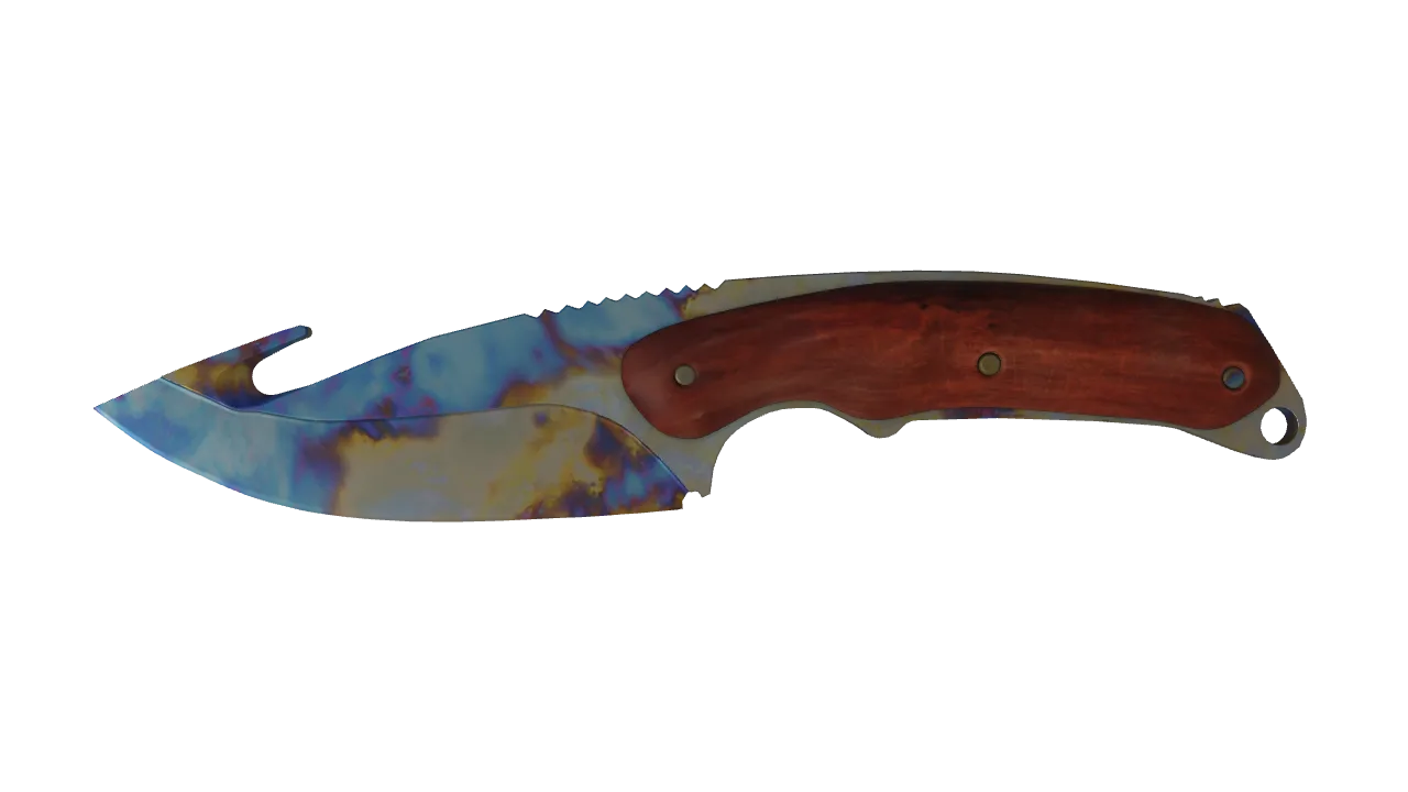 Gut Knife | Case Hardened seed #165, front