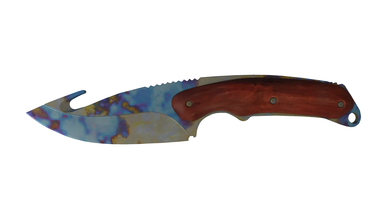 Gut Knife | Case Hardened seed #350, front