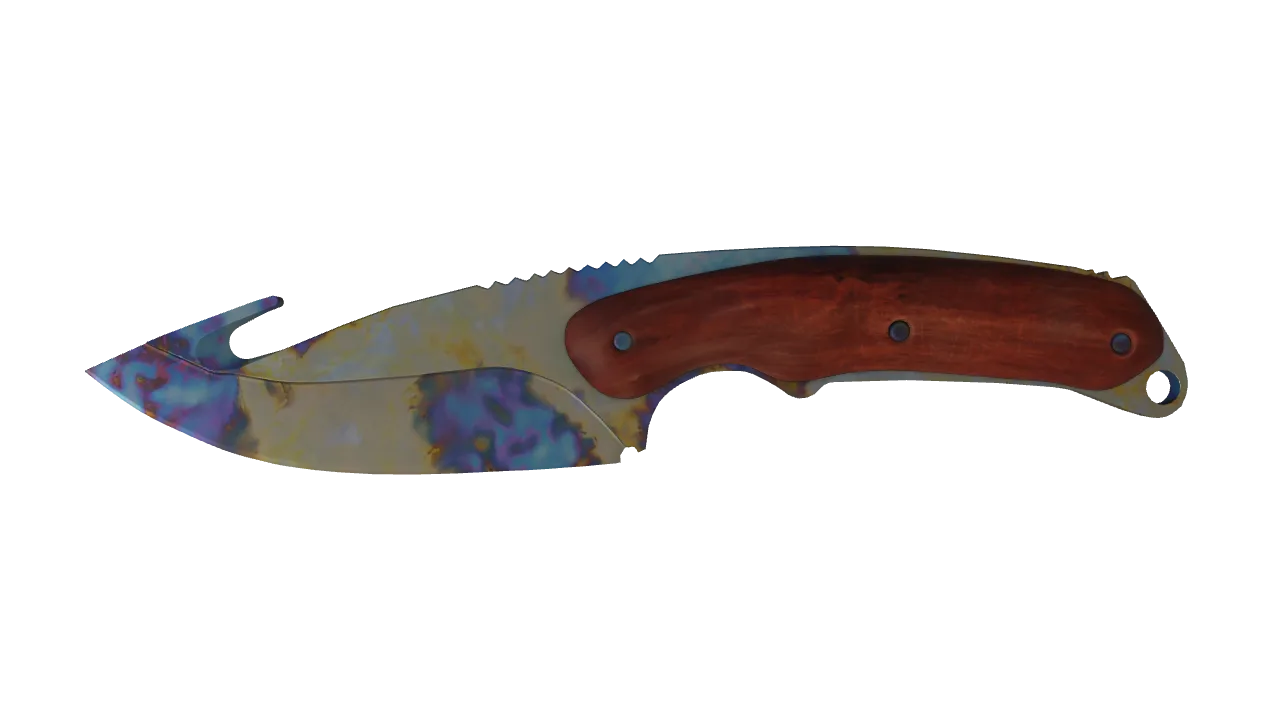 Gut Knife | Case Hardened seed #525, front