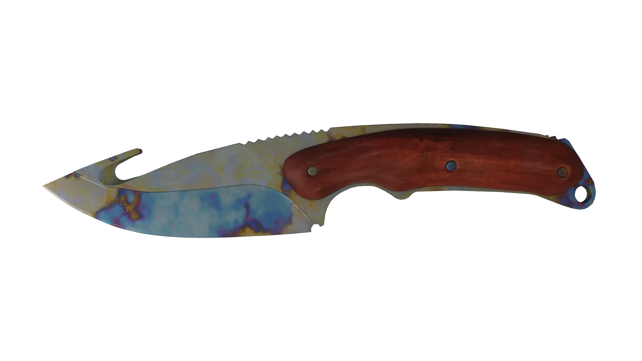 Gut Knife | Case Hardened seed #591, front