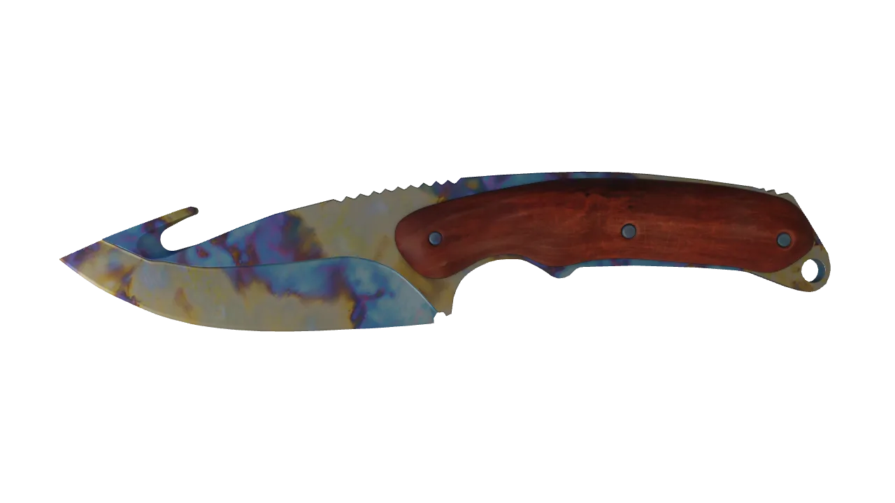 Gut Knife | Case Hardened seed #730, front