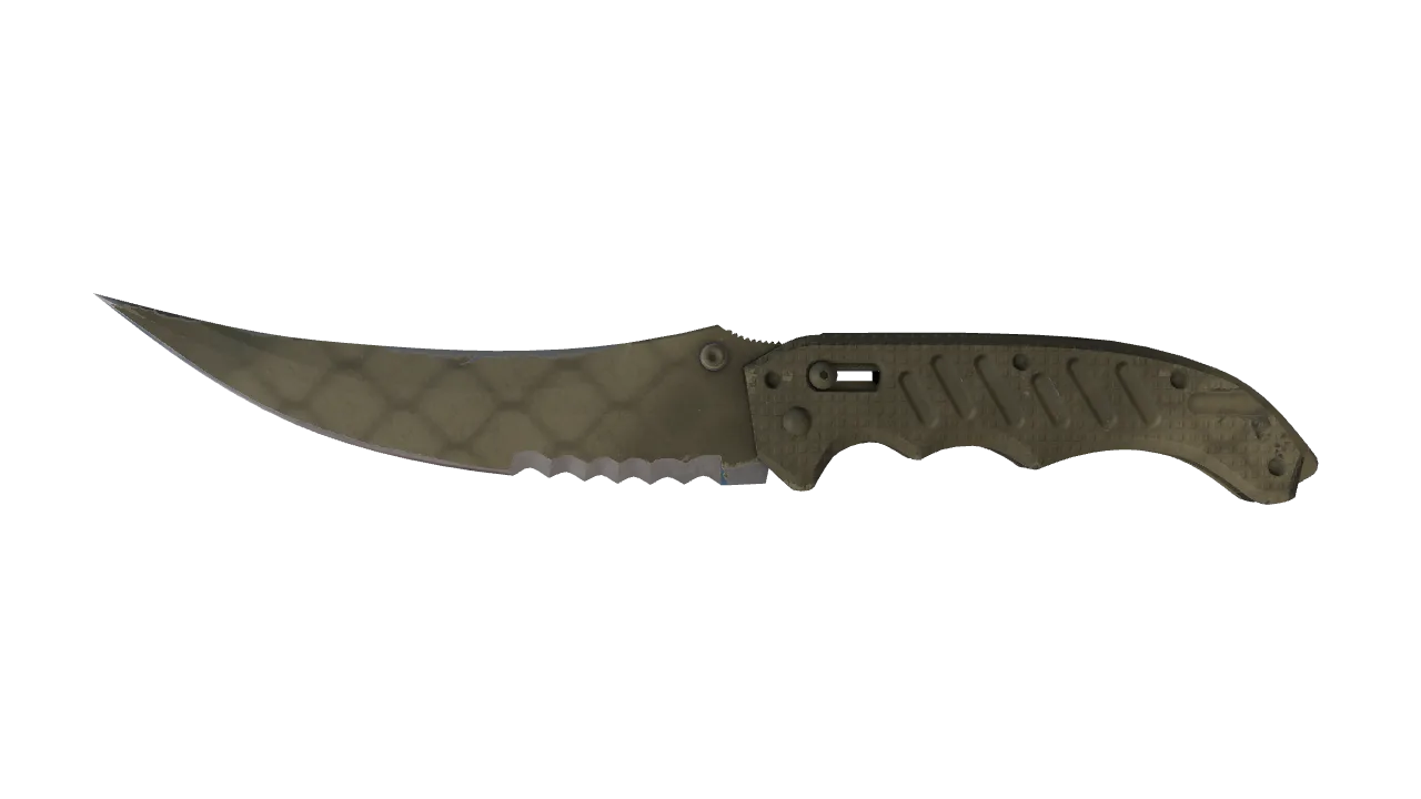 ★ Flip Knife | Safari Mesh (Field-Tested) — Dust II light, front
