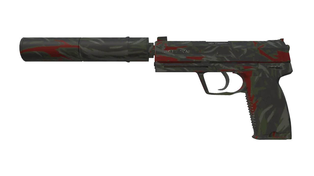 USP-S | Blood Tiger (Factory New) — Dust II light, front