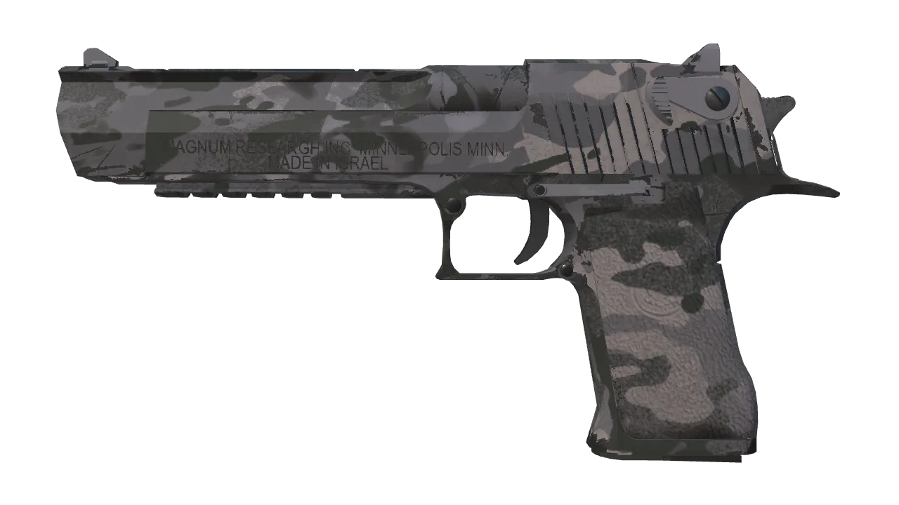 Desert Eagle | Urban Rubble (Minimal Wear) — Dust II light, front