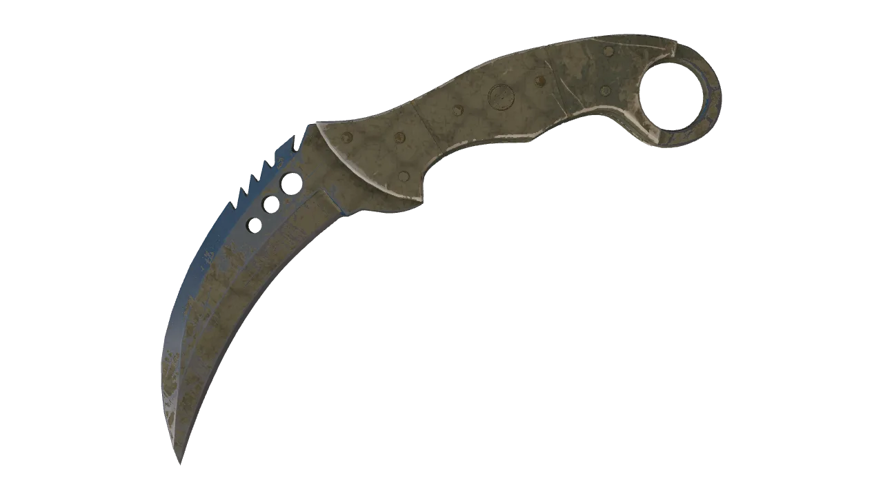 ★ Talon Knife | Safari Mesh (Battle-Scarred) — Dust II light, front