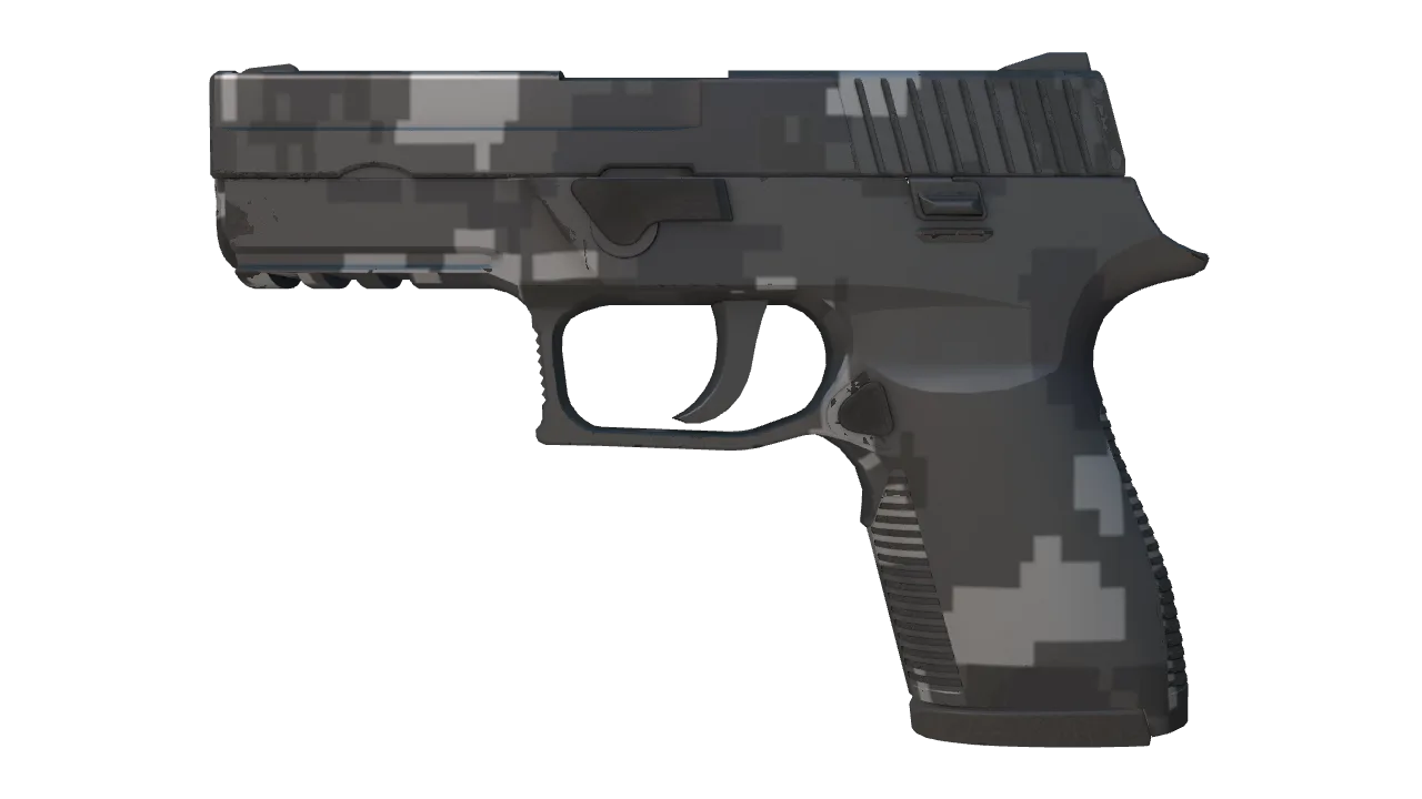 P250 | Metallic DDPAT (Minimal Wear) — Dust II light, front