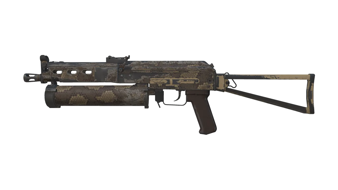 PP-Bizon | Death Rattle (Well-Worn) — Dust II light, front