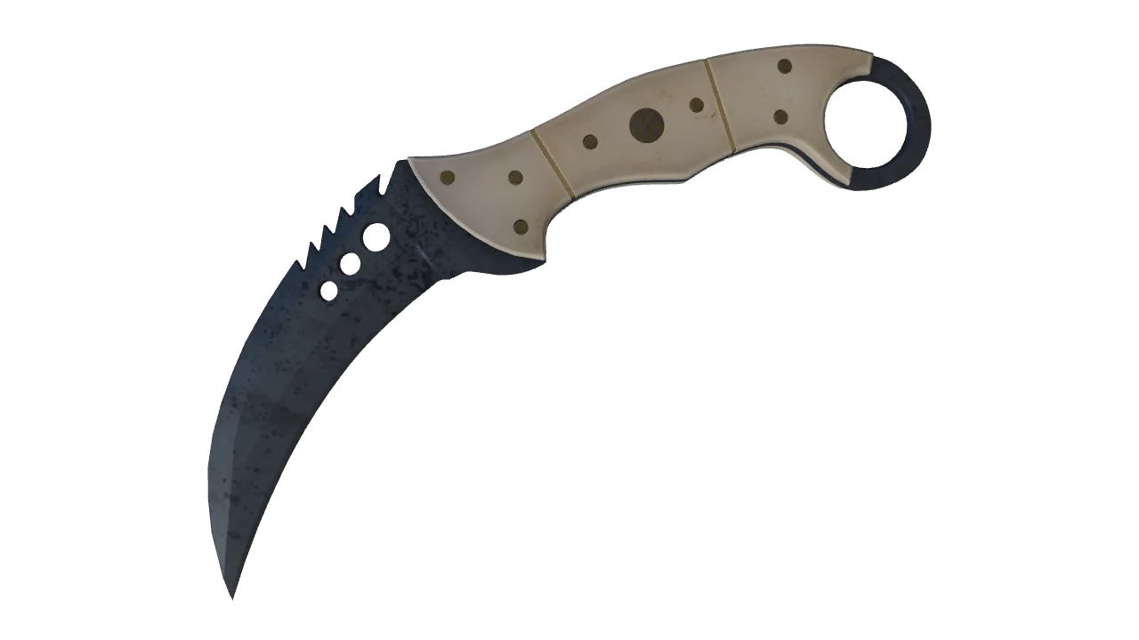 ★ Talon Knife | Blue Steel (Minimal Wear) — Dust II light, front