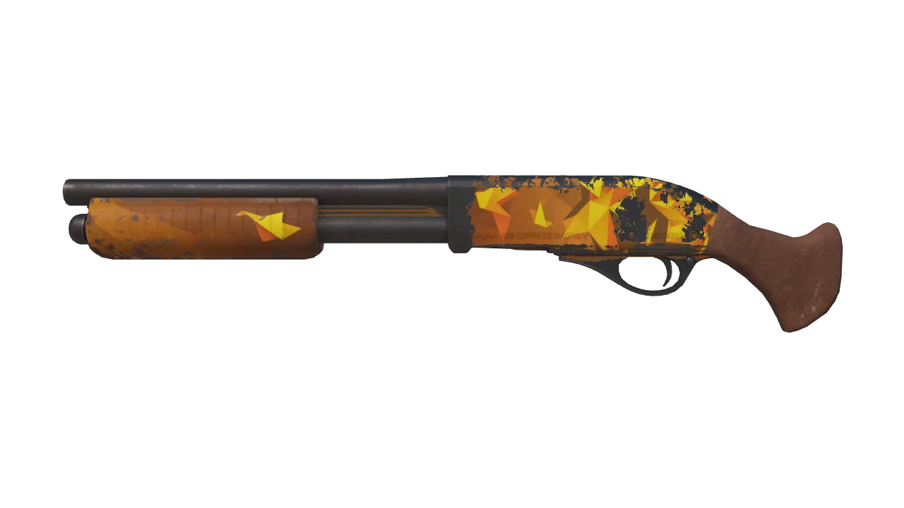Souvenir Sawed-Off | Origami (Well-Worn) — Dust II light, front