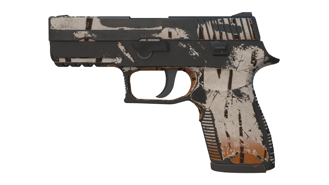 P250 | Bengal Tiger (Battle-Scarred) — Dust II light, front