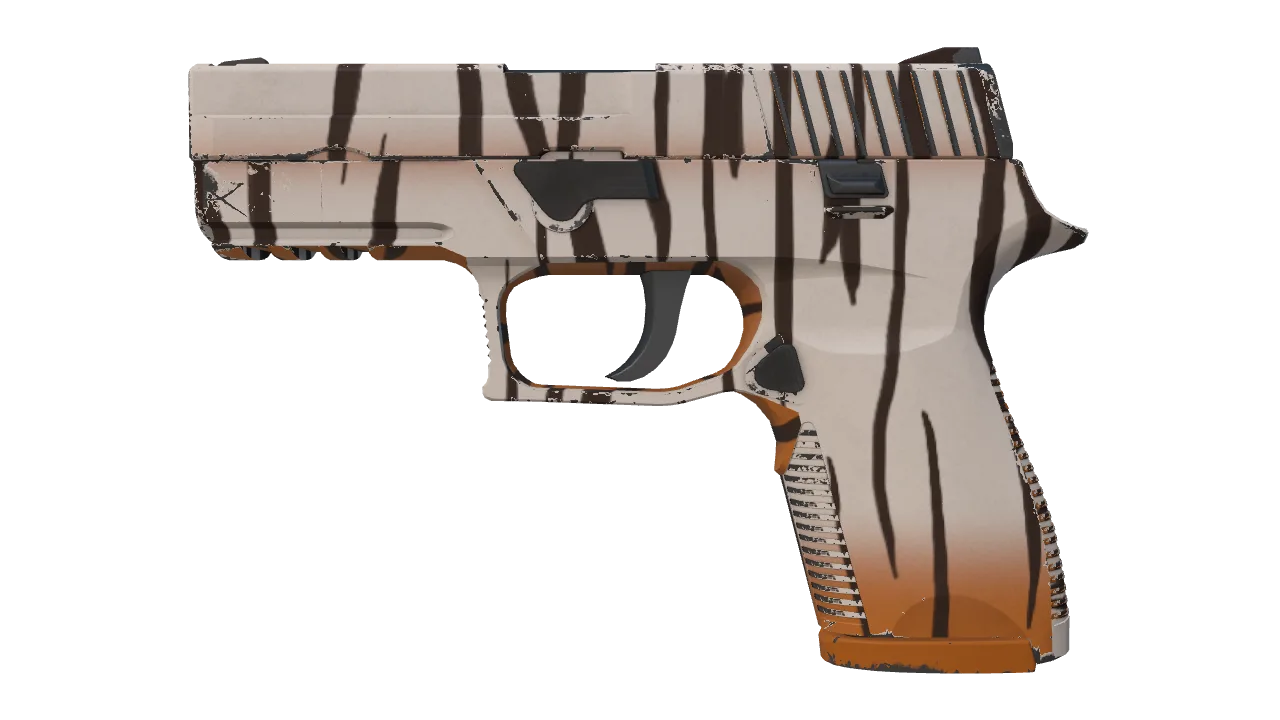 P250 | Bengal Tiger (Minimal Wear) — Dust II light, front