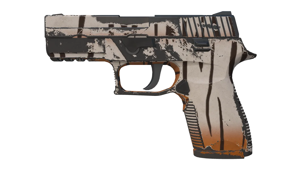 P250 | Bengal Tiger (Well-Worn) — Dust II light, front