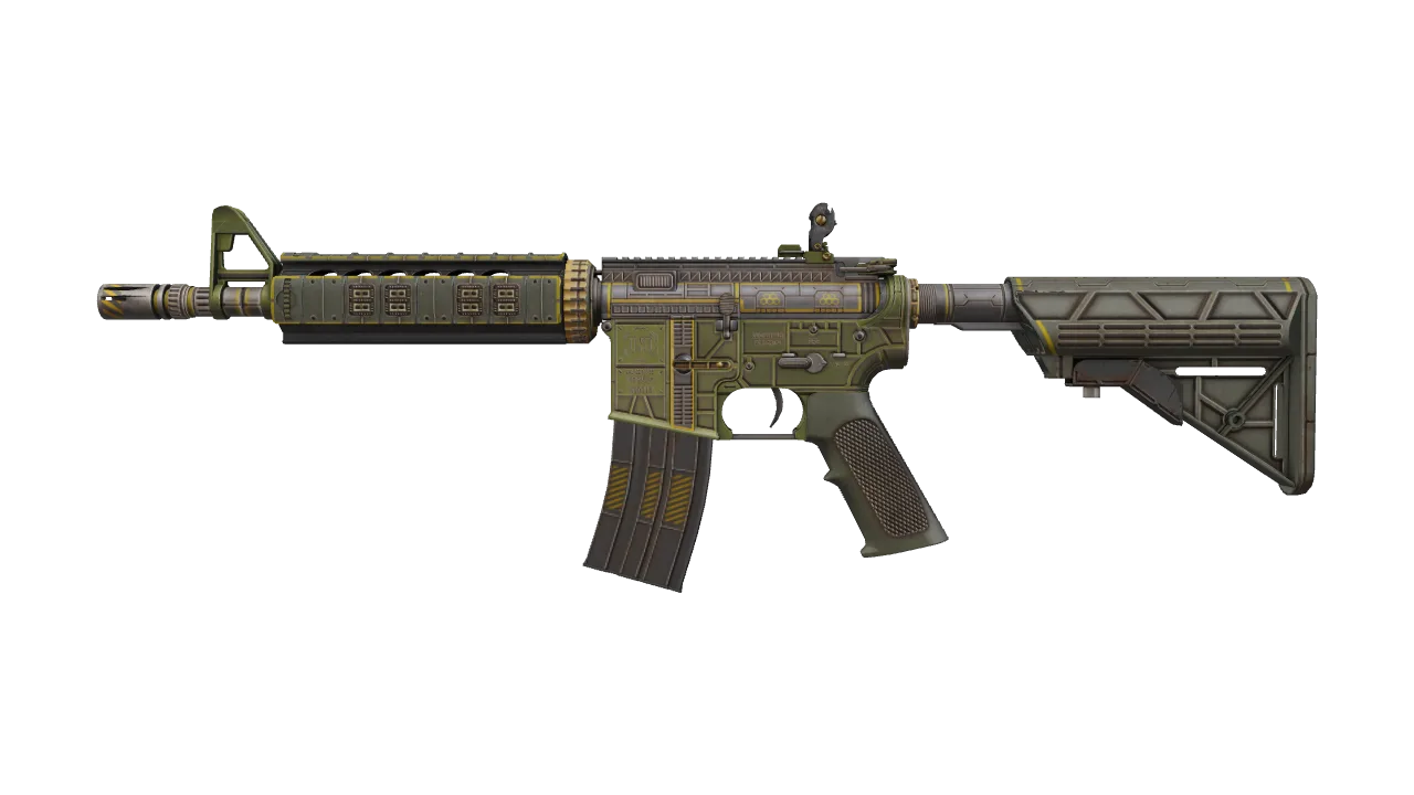 StatTrak™ M4A4 | The Battlestar (Minimal Wear) — Dust II light, front