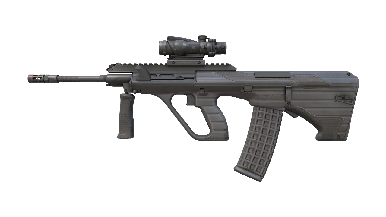 AUG | Steel Sentinel (Factory New) — Dust II light, front