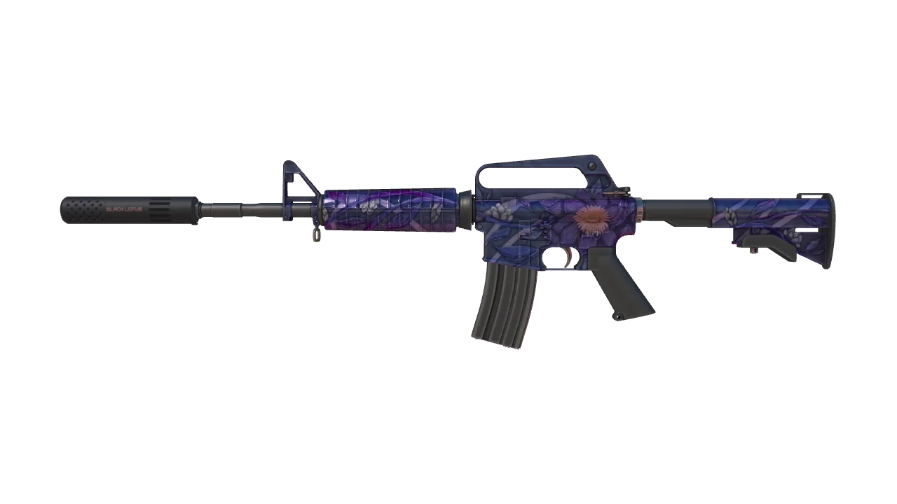 M4A1-S | Black Lotus (Factory New) — Dust II light, front