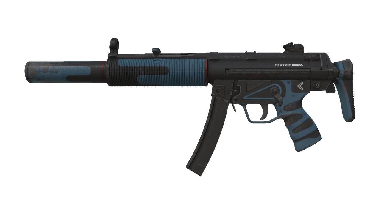 MP5-SD | Statics (Battle-Scarred) — Dust II light, front